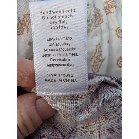 Altar’d State Womens Floral Paisley Dress Sz Small Whimsical Boho Peasant Lace - Picture 4 of 6